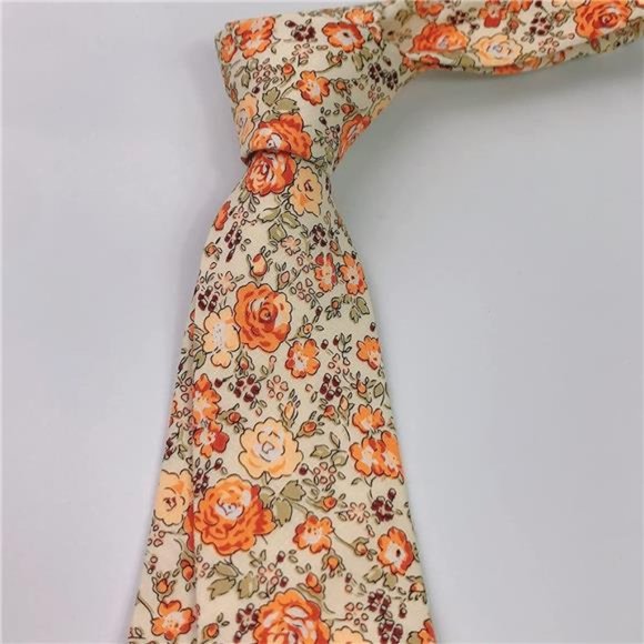 Accessories Mens Cotton Floral Neck Tie 256 Printed Skinny Tie Poshmark